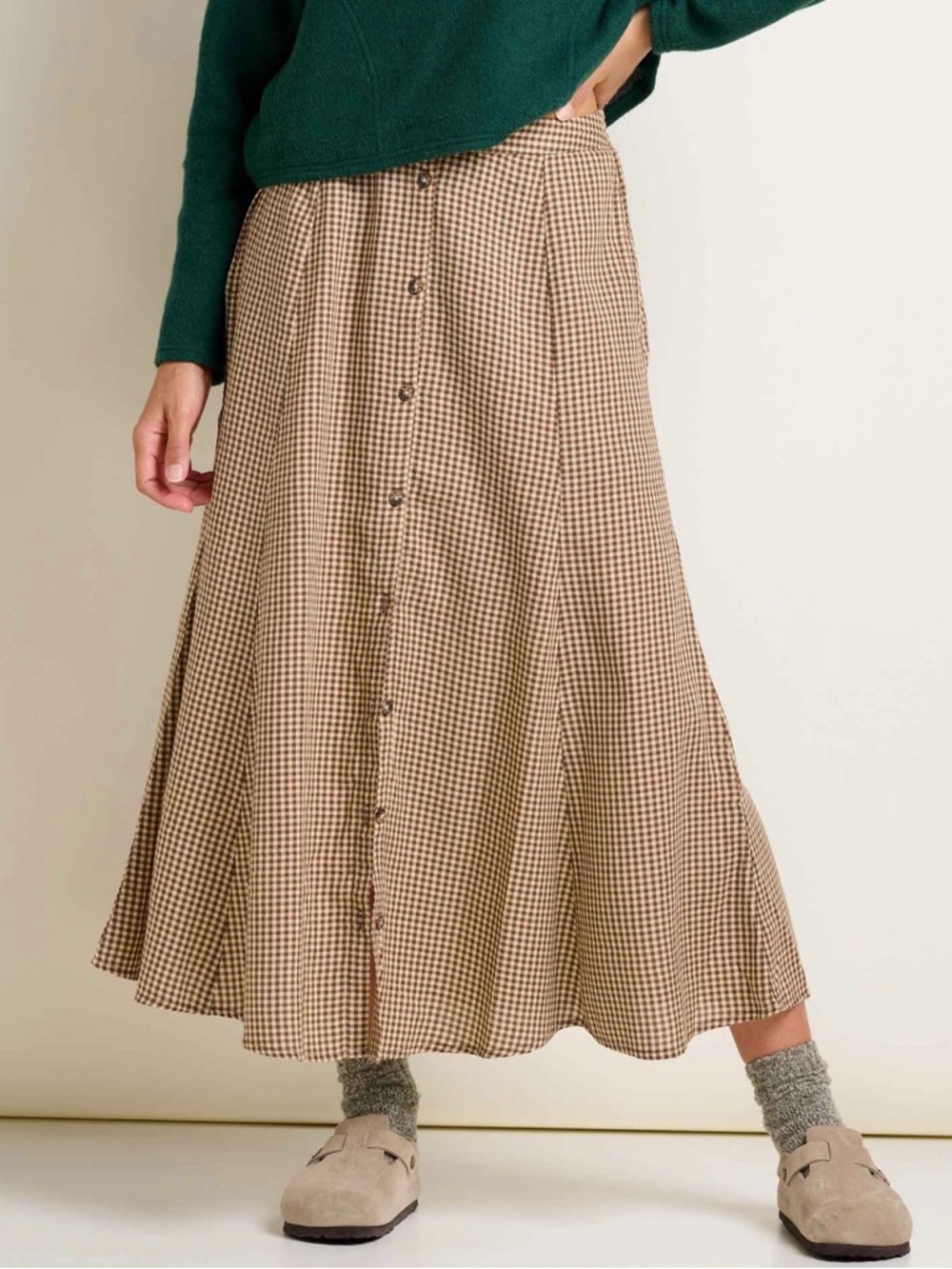 Manzana Paneled Midi Skirt - Partridge Gingham